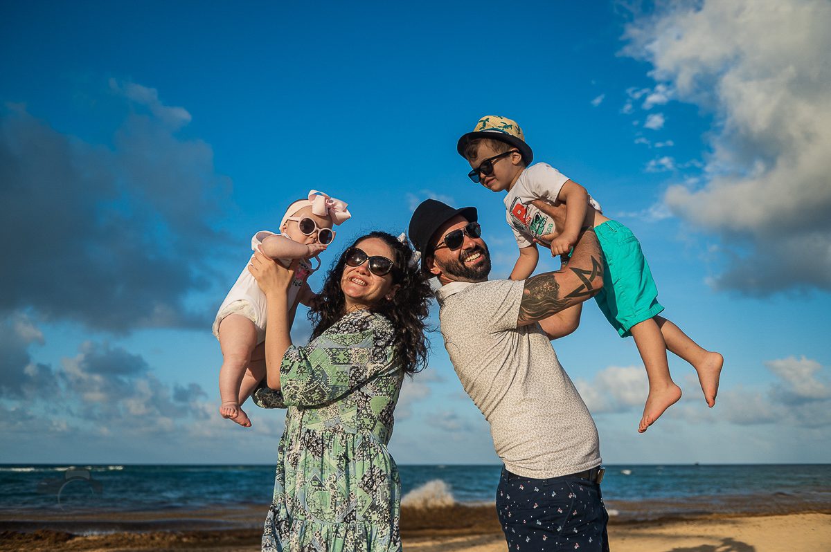 Beach family portraits in Punta Cana